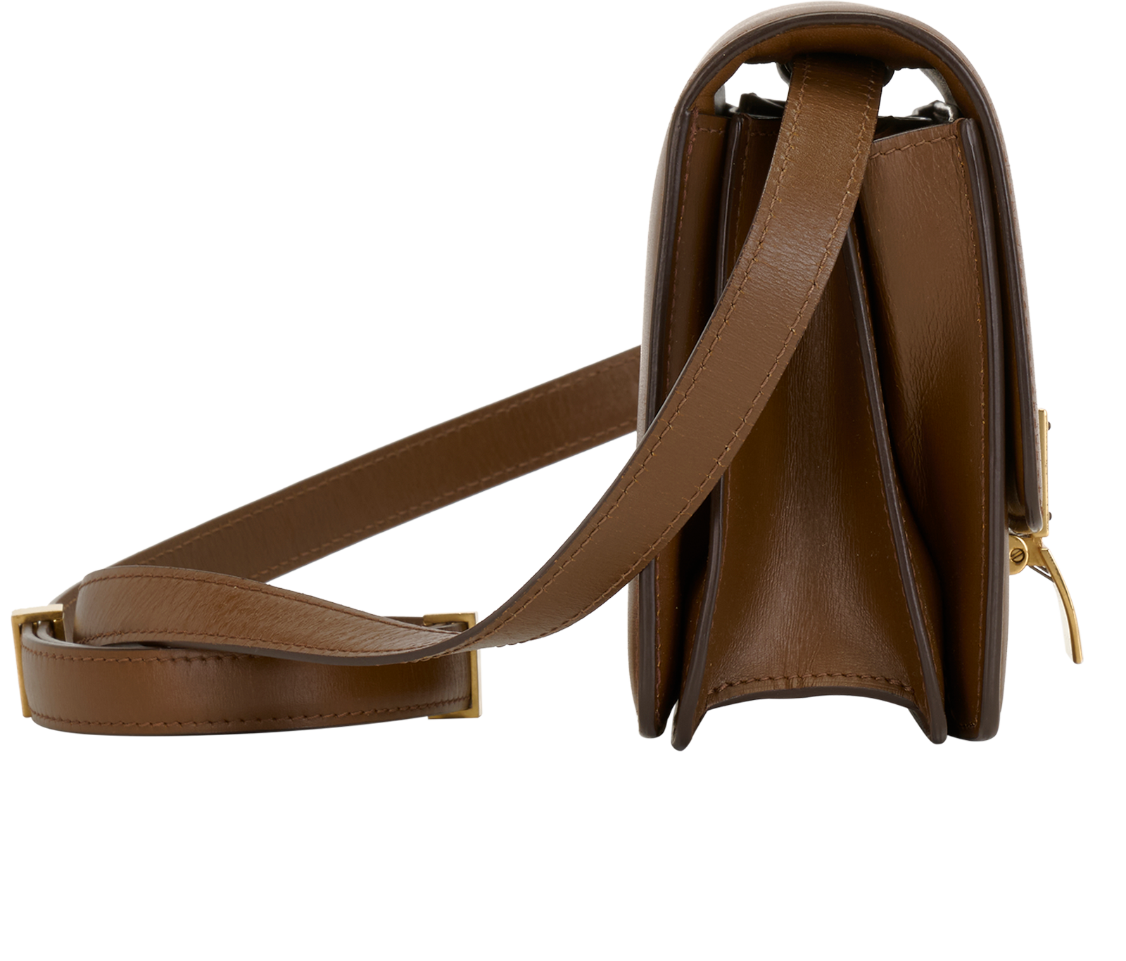 Classic Box Flap Bag, &pound;1,100, Handbags, Tan, Leather, Side view